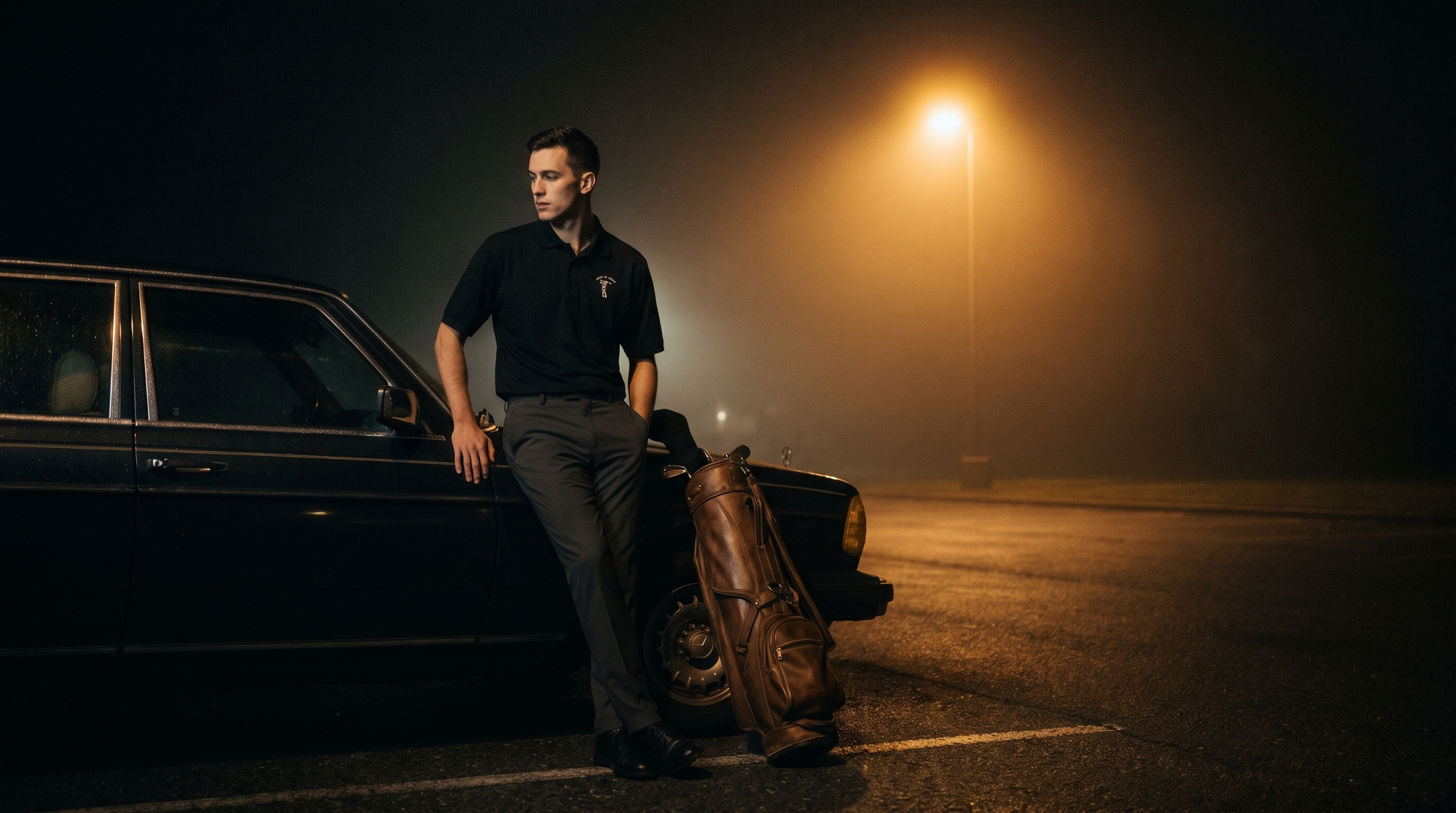 The Bones Polo — night lot