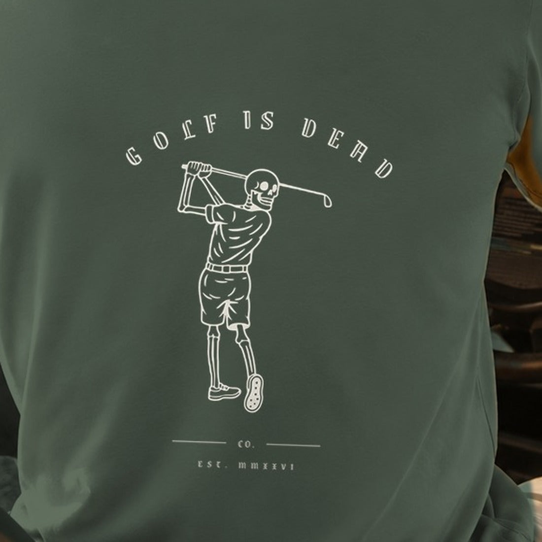 The Last Flag Tee — chest mark detail