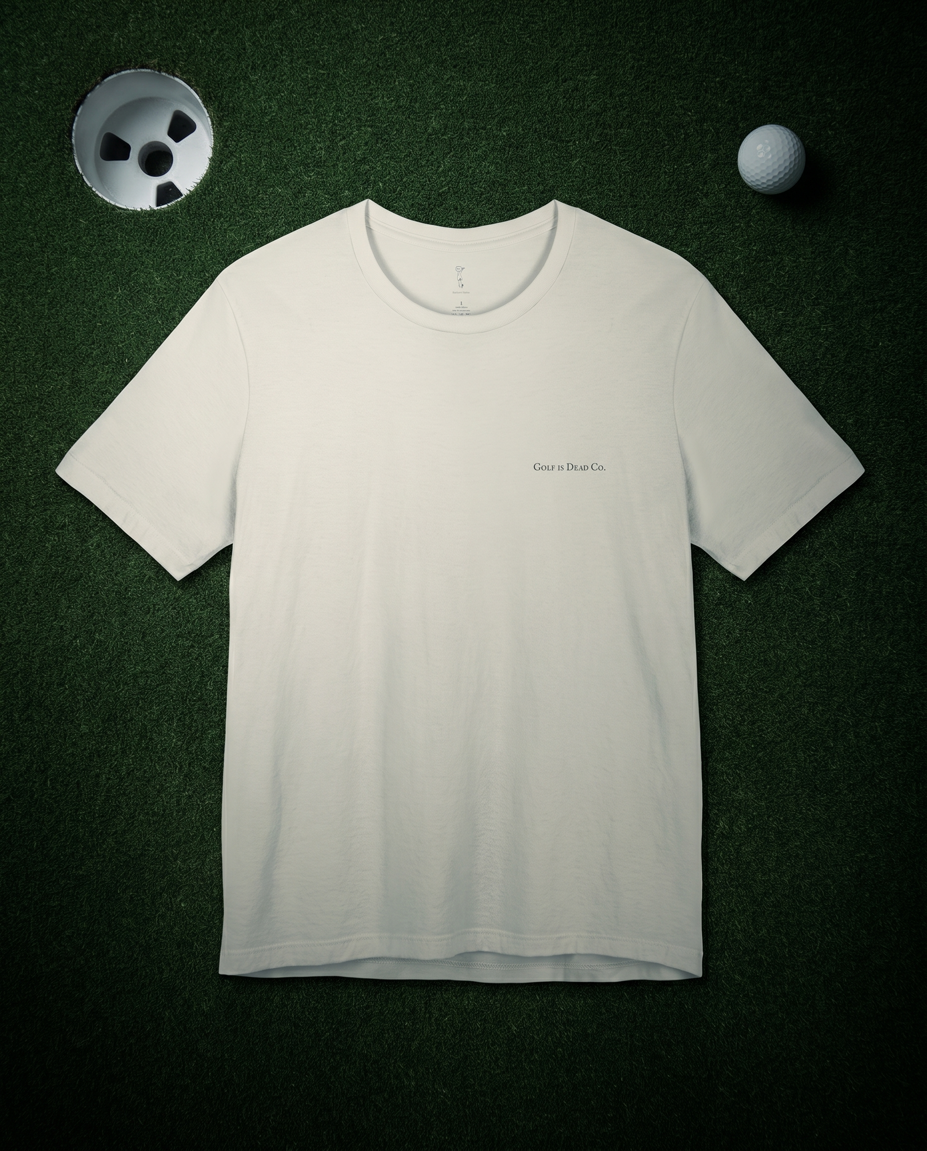The Wordmark Tee — front, night green