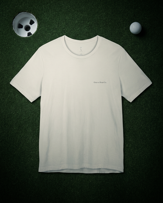 The Wordmark Tee — front, night green