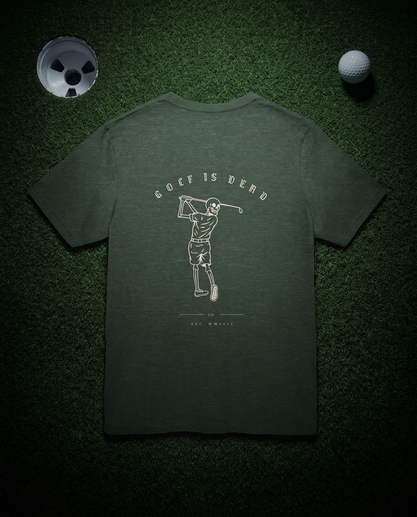 The Last Flag Tee — back, night green