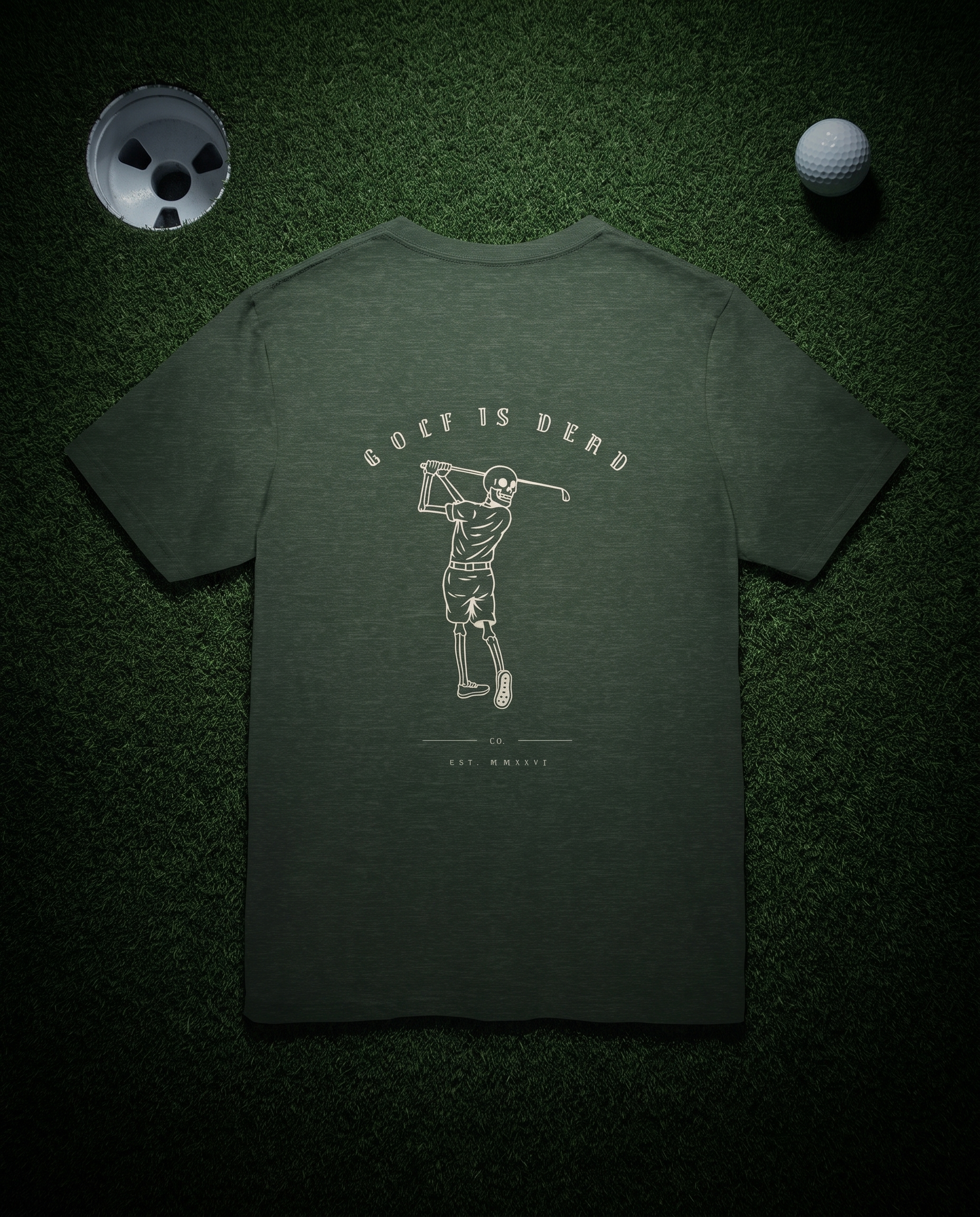 The Last Flag Tee — back, night green