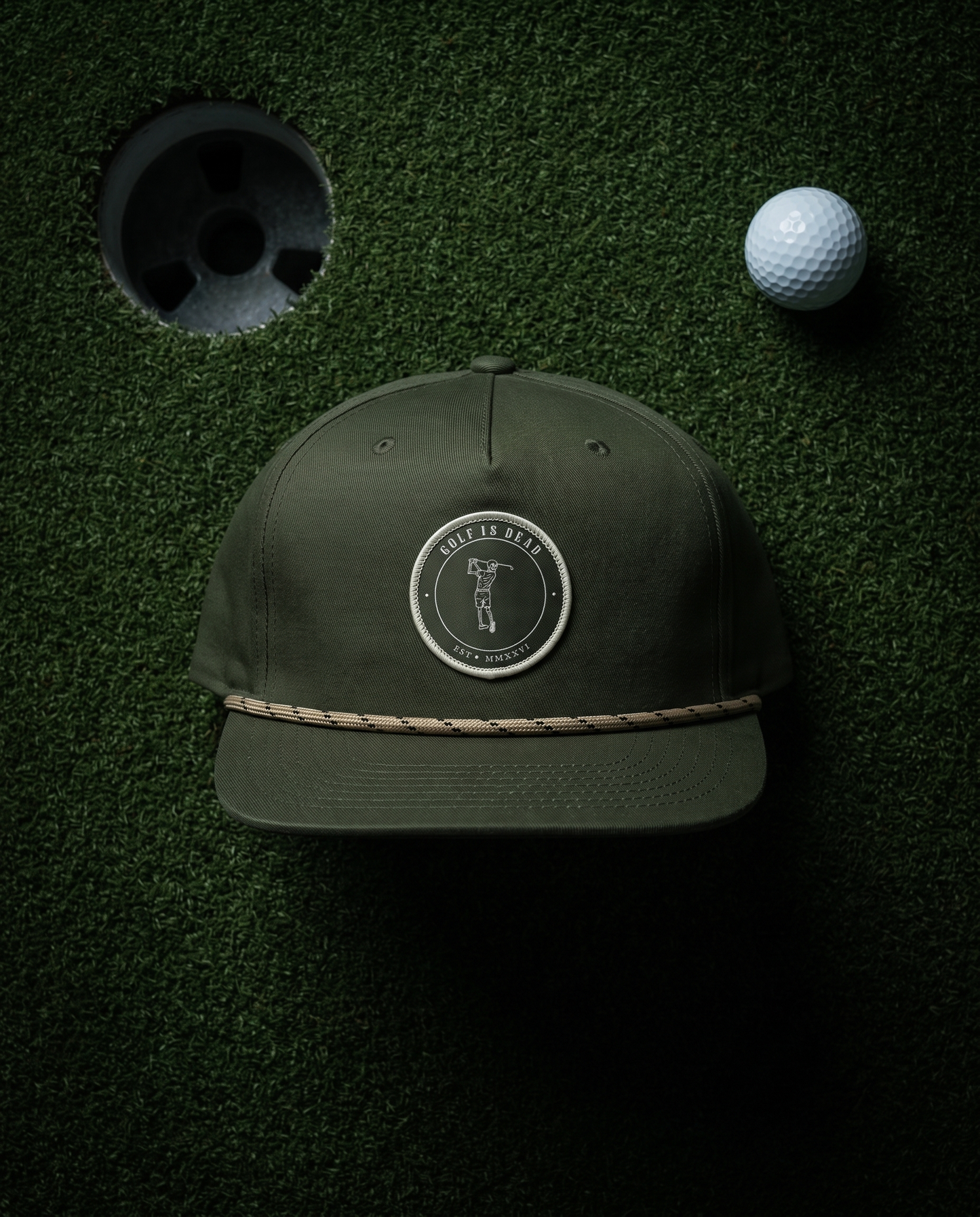 The Emblem Rope Cap — Dark Loden