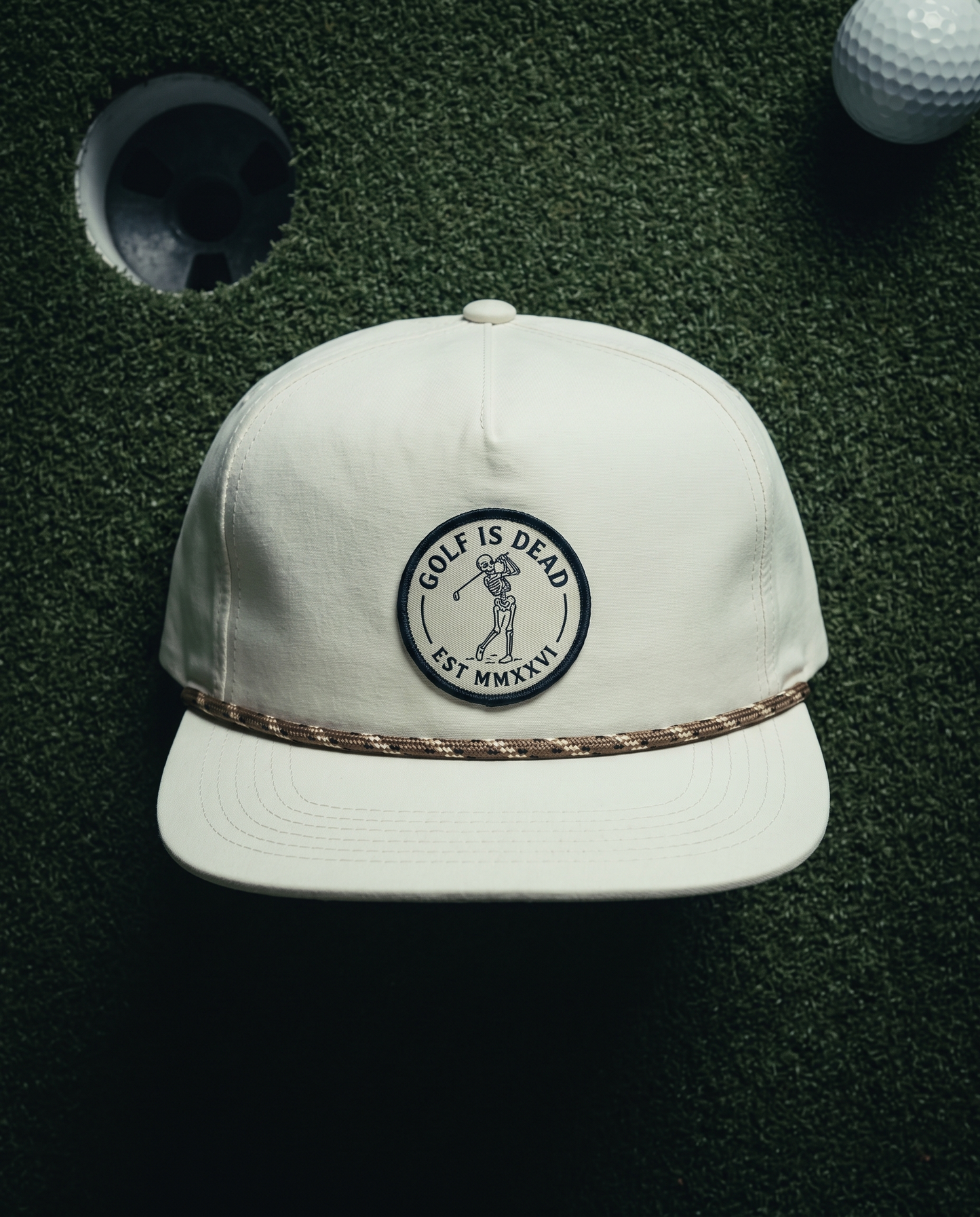 The Emblem Rope Cap — White