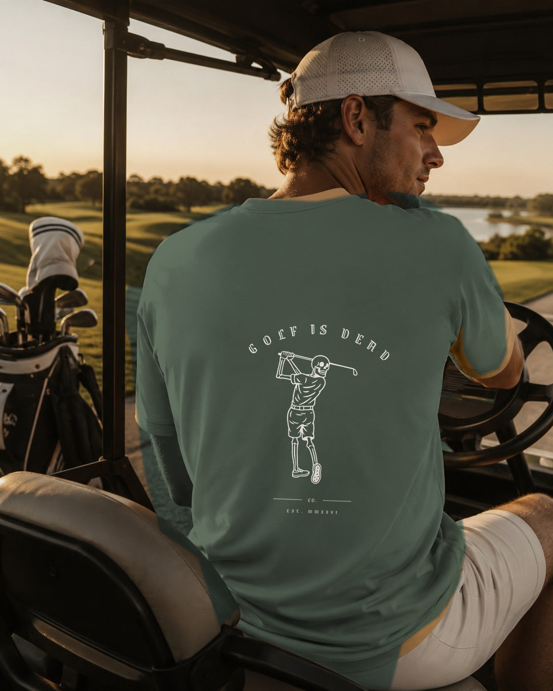 The Last Flag Tee — Fairway, on the fairway at sunset